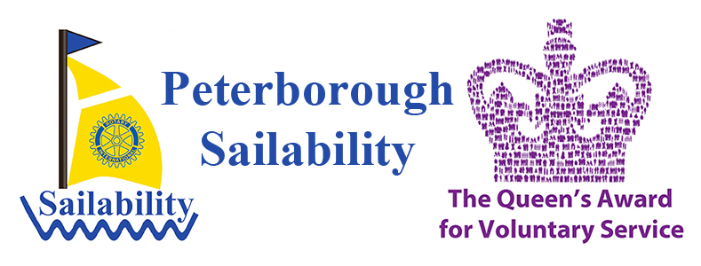 Peterborough Sailability and Queens award logos